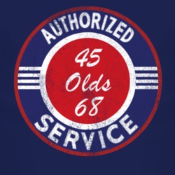 Authorized Service 1945 Oldsmobile Olds 68 Distressed Look Dark T Shir