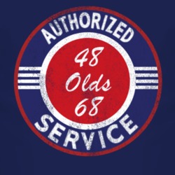 Authorized Service 1948 Oldsmobile Olds 68 Distressed Look Dark T Shir