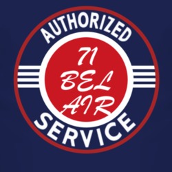 Authorized Service 1971 CHEVY BEL AIR Dark T Shirt