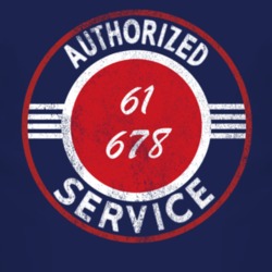 Authorized Service 1961 M 678 Distressed Look Dark T Shirt