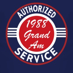 Authorized Service 1988 Pontiac Grand Am Dark T Shirt
