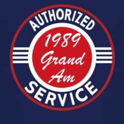 Authorized Service 1989 Pontiac Grand Am Dark T Shirt
