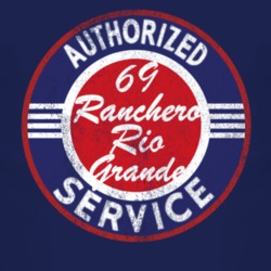 Authorized Service 1969 Ranchero Rio Grande Distressed Look Dark T Shi