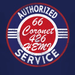 Authorized Service 1966 DODGE CORONET 426 HEMI Distressed Look Dark T 