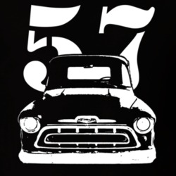 1957 Chev Pickup Grill View Dark Color T Shirt