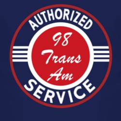 Authorized Service 1998 Pontiac Trans Am Dark T Shirt