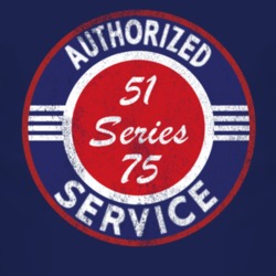 Authorized Service 1951 Cadillac Series 75 Distressed Look Dark T Shir
