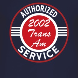 Authorized Service 2002 Pontiac Trans Am Dark T Shirt
