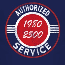 Authorized Service 1980 Chevy 2500 Distressed Look Dark T Shirt