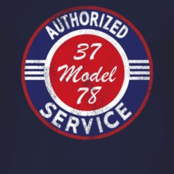 Authorized Service 1937 Model 78 Distressed Look Dark T Shirt
