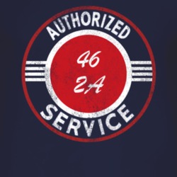 Authorized Service 1946 CJ 2A Distressed Look Dark T Shirt