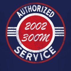 Authorized Service 2002 Chrysler 300M Distressed Look Dark T Shirt