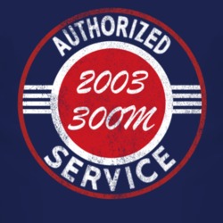 Authorized Service 2003 Chrysler 300M Distressed Look Dark T Shirt