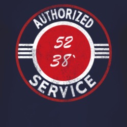 Authorized Service 1952 M 38` Distressed Look Dark T Shirt