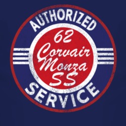 Authorized Service 1962 Chevy Corvair Monza SS Distressed Look Dark T 