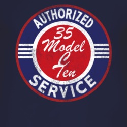 Authorized Service 1935 Model C Ten Distressed Look Dark T Shirt
