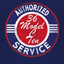 Authorized Service 1936 Model C Ten Distressed Look Dark T Shirt