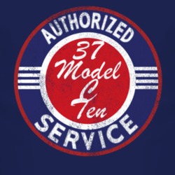 Authorized Service 1937 Model C Ten Distressed Look Dark T Shirt