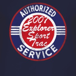 Authorized Service 2007 Explorer Sport Trac Distressed Look Dark T Shi