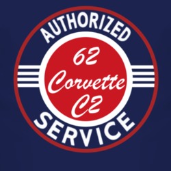Authorized Service 1962 Chevy Corvette C2 Dark T Shirt
