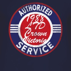 Authorized Service 1988 LTD Crown Victoria Distressed Look Dark T Shir