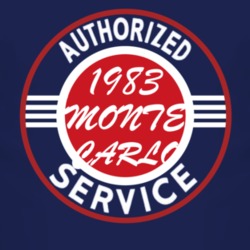 Authorized Service 1983 CHEVROLET MONTE CARLO Dark T Shirt