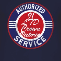 Authorized Service 1991 LTD Crown Victoria Distressed Look Dark T Shir