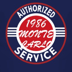 Authorized Service 1986 CHEVROLET MONTE CARLO Dark T Shirt