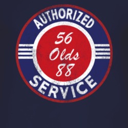 Authorized Service 1956 Oldsmobile Olds 88 Distressed Look Dark T Shir