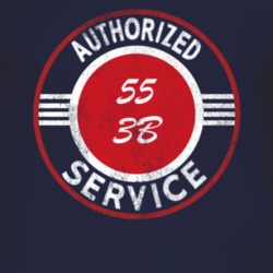 Authorized Service 1955 CJ 3B Distressed Look Dark T Shirt