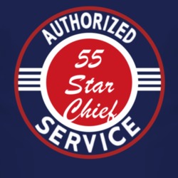 Authorized Service 1955 Pontiac Star Chief Dark T Shirt