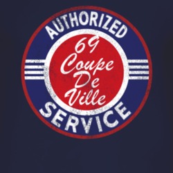 Authorized Service 1969 Cadillac Coupe De Ville Distressed Look Dark T