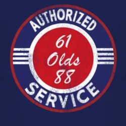 Authorized Service 1961 Oldsmobile Olds 88 Distressed Look Dark T Shir