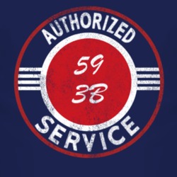 Authorized Service 1959 CJ 3B Distressed Look Dark T Shirt