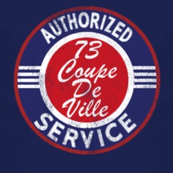 Authorized Service 1973 Cadillac Coupe De Ville Distressed Look Dark T
