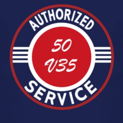 Authorized Service 1950 CJ V35 Dark T Shirt