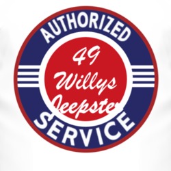 Authorized Service 1949 VJ Willys Jeepster T Shirt