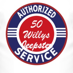 Authorized Service 1950 VJ Willys Jeepster T Shirt