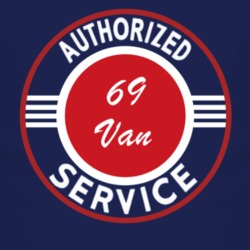 Authorized Service 1969 Chevy Van Dark T Shirt