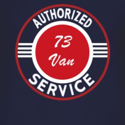 Authorized Service 1973 Chevy Van Dark T Shirt