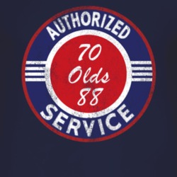 Authorized Service 1970 Oldsmobile Olds 88 Distressed Look Dark T Shir