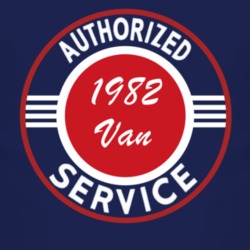 Authorized Service 1982 Chevy Van Dark T Shirt