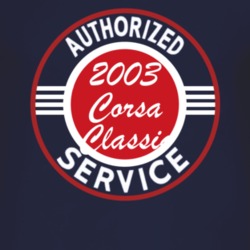 Authorized Service 2003 Chevy Corsa Classic Dark T Shirt