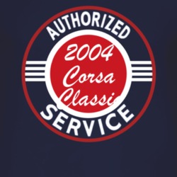 Authorized Service 2004 Chevy Corsa Classic Dark T Shirt