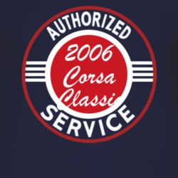 Authorized Service 2006 Chevy Corsa Classic Dark T Shirt