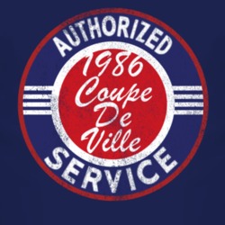 Authorized Service 1986 Cadillac Coupe De Ville Distressed Look Dark T