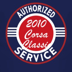 Authorized Service 2010 Chevy Corsa Classic Dark T Shirt
