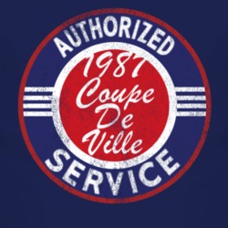 Authorized Service 1987 Cadillac Coupe De Ville Distressed Look Dark T