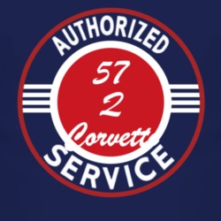 Authorized Service 1957 Chevy Q Corvette Dark T Shirt