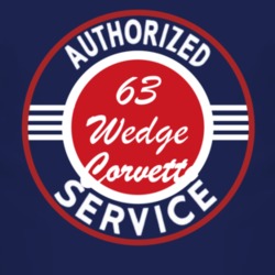 Authorized Service 1963 Chevy Wedge Corvette Dark T Shirt